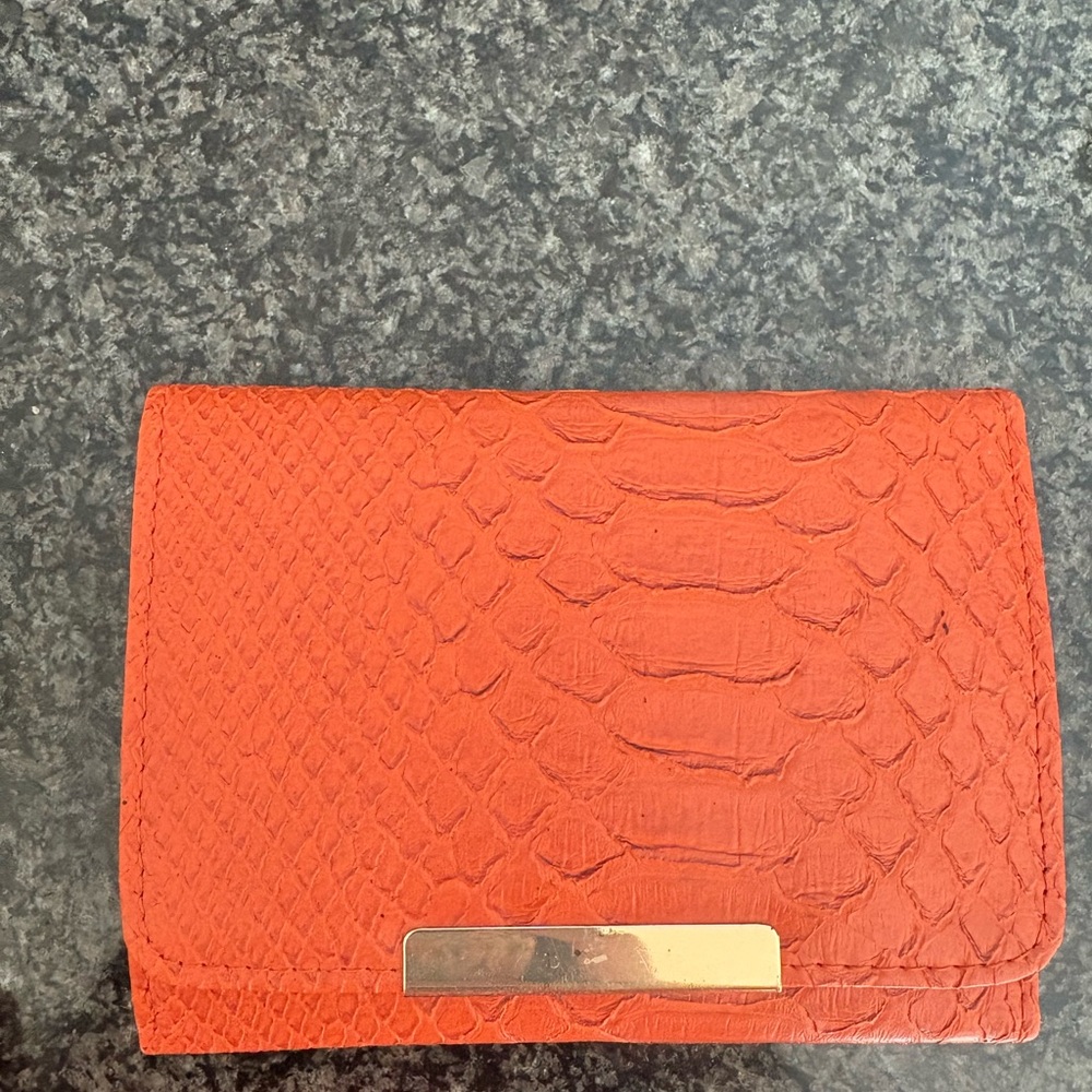Orange Textured Women's Clutch